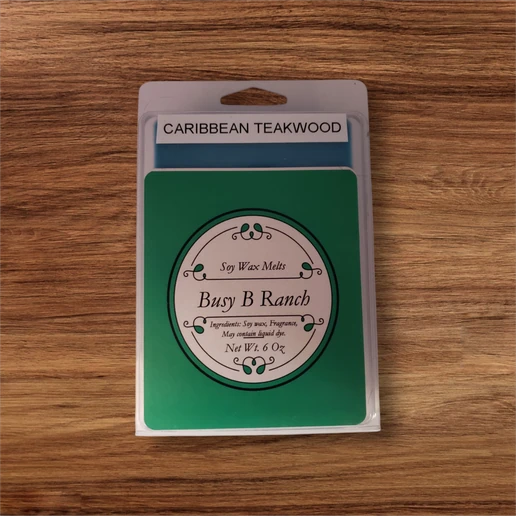 6 oz package of melt in Caribbean Teakwood fragrance.