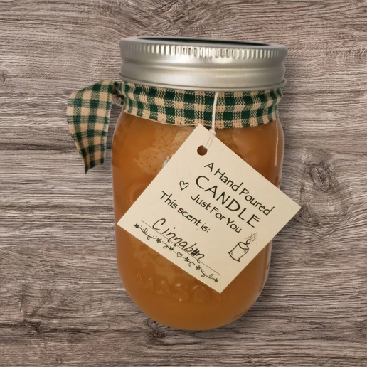 Hand poured Soy Wax Candle with Cinnabun Fragrance.