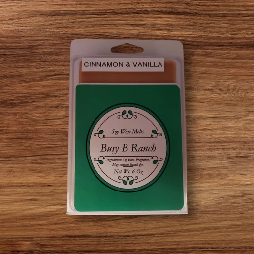 6 oz package of melt in Cinnamon & Vanilla fragrance.