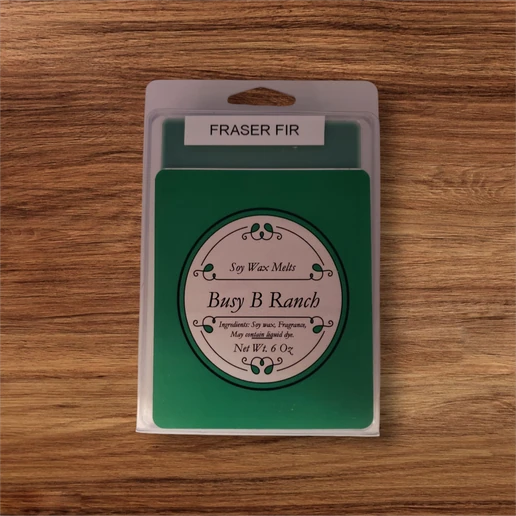 6 oz package of melt in Fraser Fir fragrance.