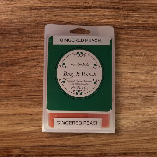 6 oz package of melt in Gingered Peach fragrance.