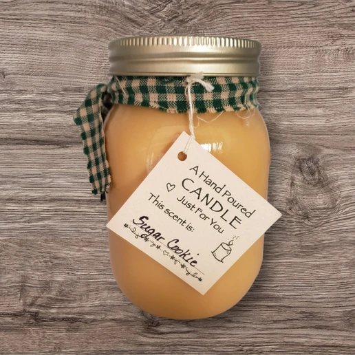 Hand poured Soy Wax Candle with Sugar Cookie Fragrance.