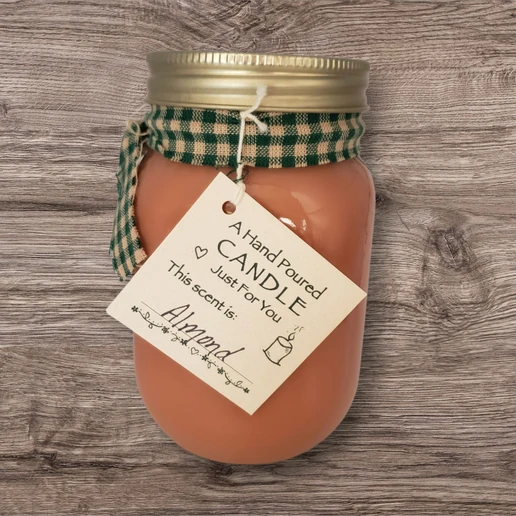 Hand Poured Soy Wax Almond Scented Candle